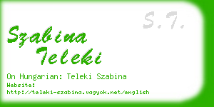 szabina teleki business card